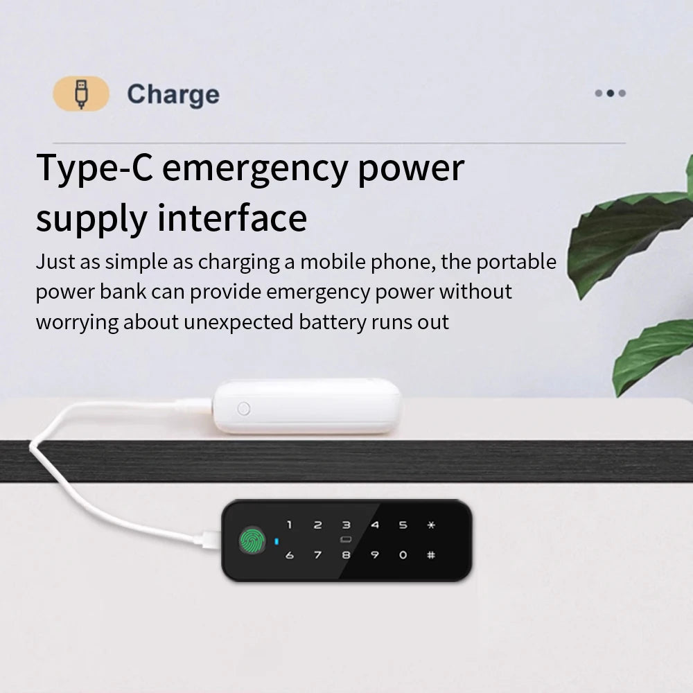 Tuya Bluetooth Smart Wood Cabinet Fingerprint Lock