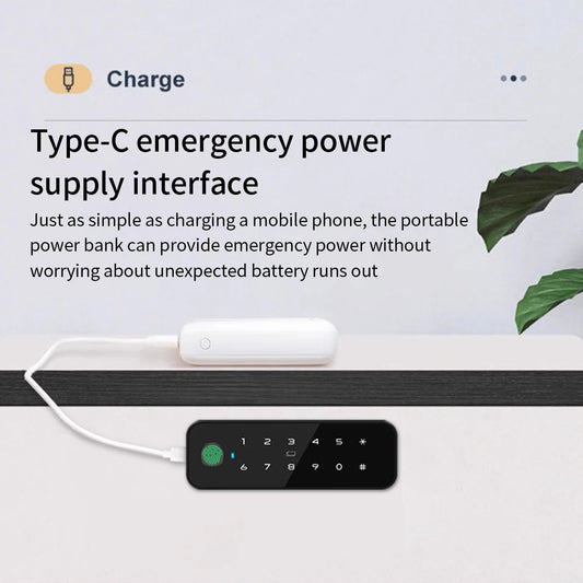 Tuya Bluetooth Smart Wood Cabinet Fingerprint Lock