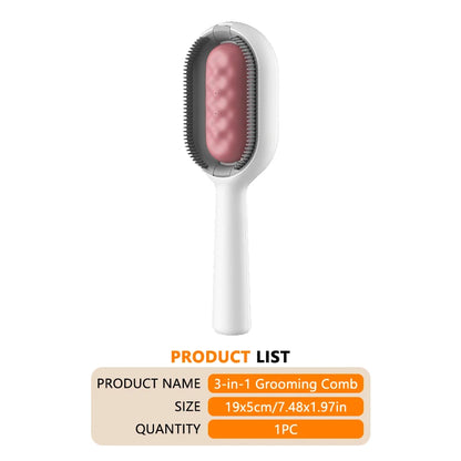 Reusable Double-Sided Pet Hair Removal Glove Anti-Static Grooming Tool for Cats Dogs Soft Brush Mitt for Furniture Carpet Cloth