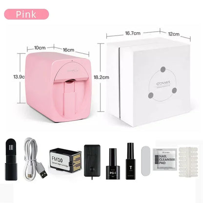 Portable 3D Painted Nail Printer with Cartridge