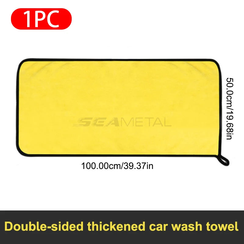 Car Wash Towel Microfiber High Water Absorption Cleaning Towels Thickened Soft Car Washing Drying Cloth Car Care Cloth Detailing