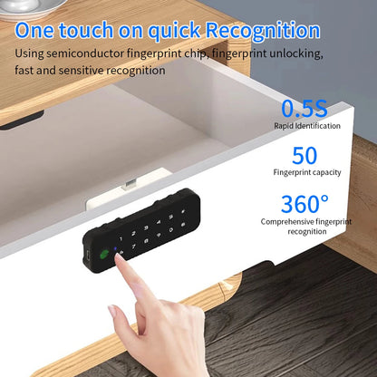 Tuya Bluetooth Smart Wood Cabinet Fingerprint Lock