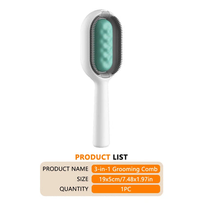 Reusable Double-Sided Pet Hair Removal Glove Anti-Static Grooming Tool for Cats Dogs Soft Brush Mitt for Furniture Carpet Cloth